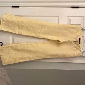 Light yellow Linen Dress Pants